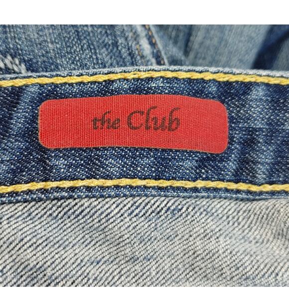 AG Adriano Goldschmied The Club Flare Leg Jeans Low Rise Blue Denim Womens 32R - Picture 5 of 8